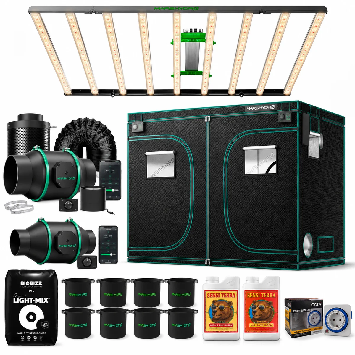 Mars Hydro FC1200W Evo Bitki Yetiştirme Seti (120x240) Mars Hydro FC1200W Evo Bitki Yetiştirme Seti (120x240)