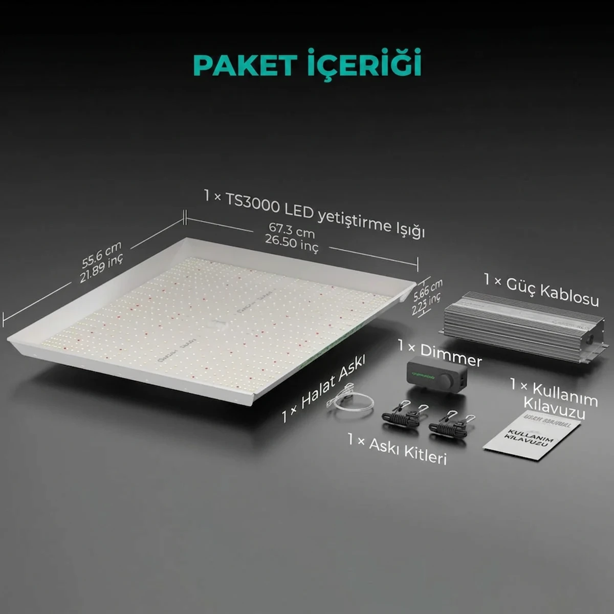 TS3000 Bitki Yetiştirme LED Lambası