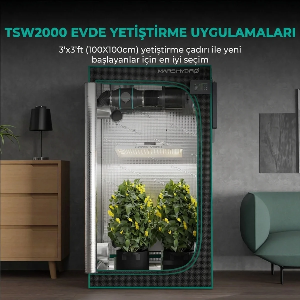 TSW2000 Bitki Yetiştirme LED Lambası