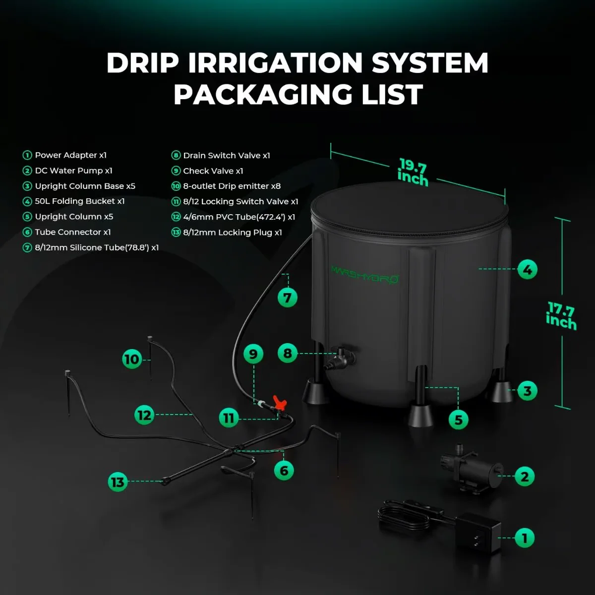 Mars Hydro Drip İrrigation Set Otomatik Sulama Sistemi