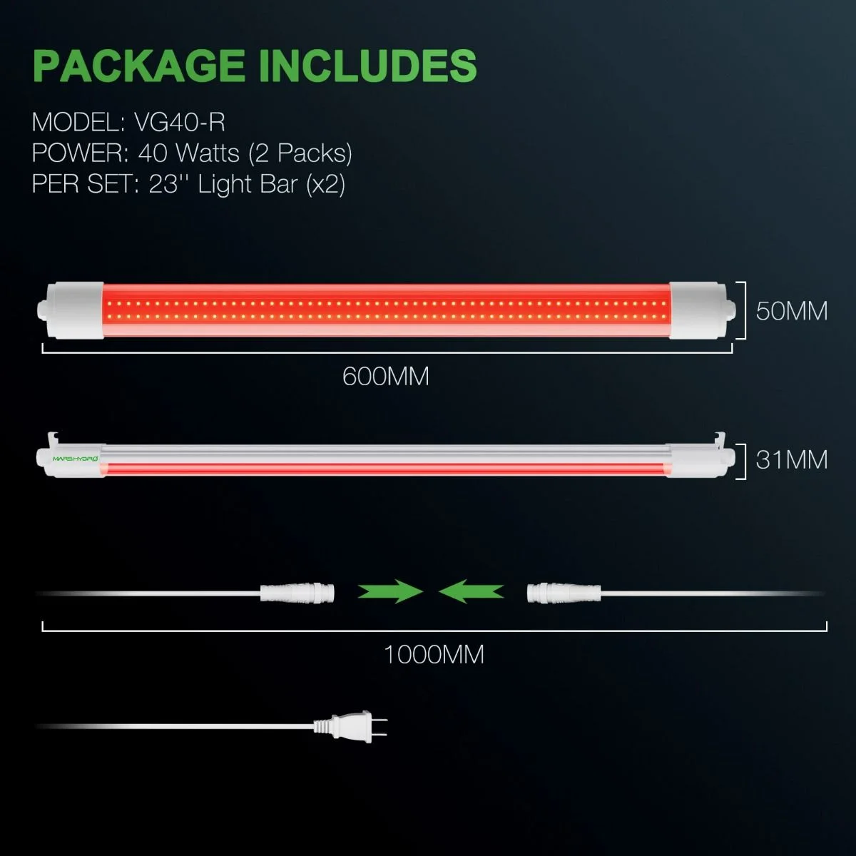 VG40R (Red) Bitki Yetiştirme LED Lambası