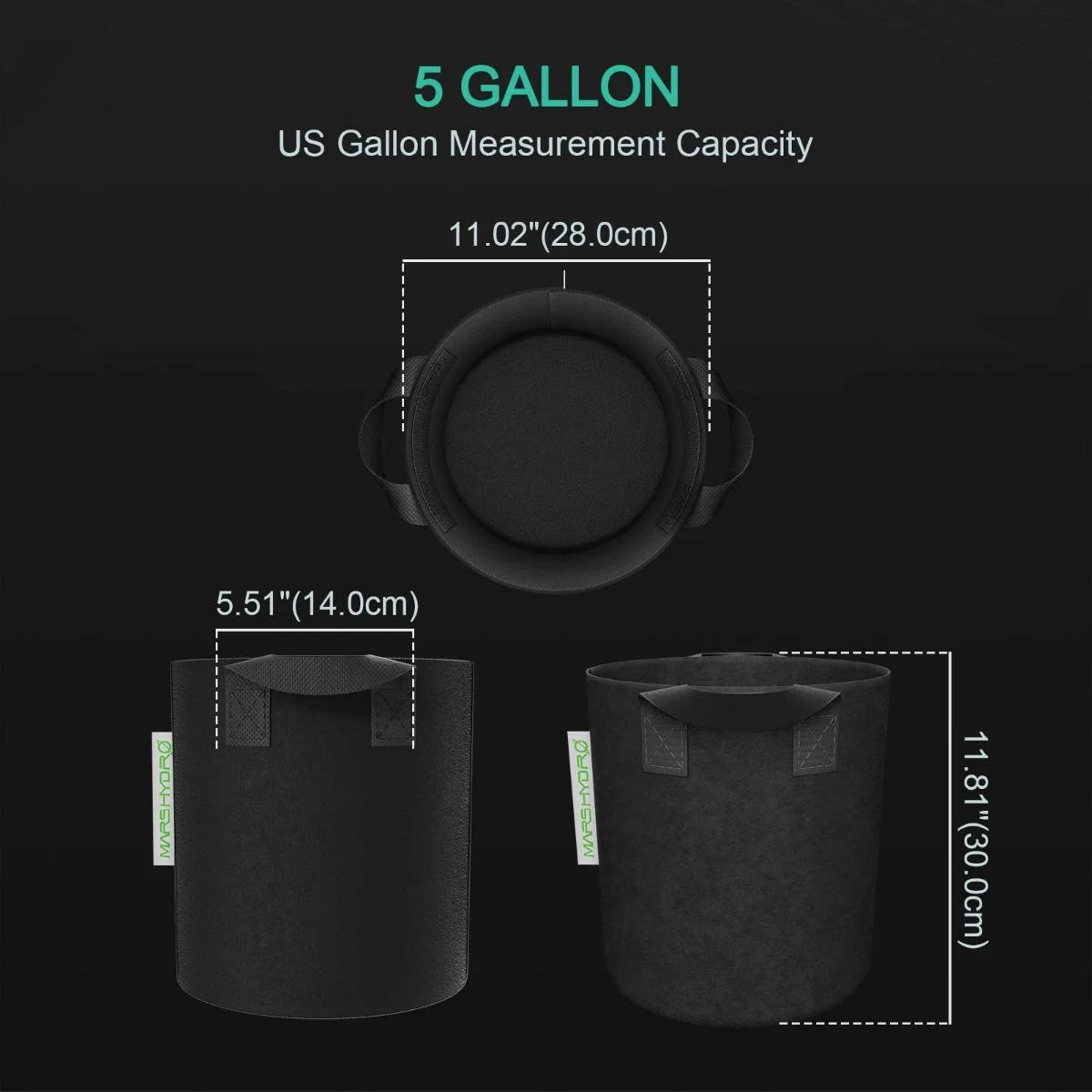 Kumaş Saksı 19L (5li)